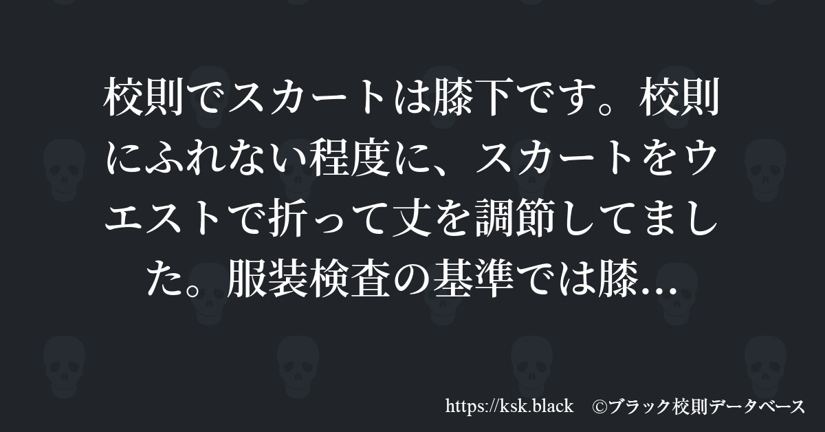 スカート オファー 反省 文